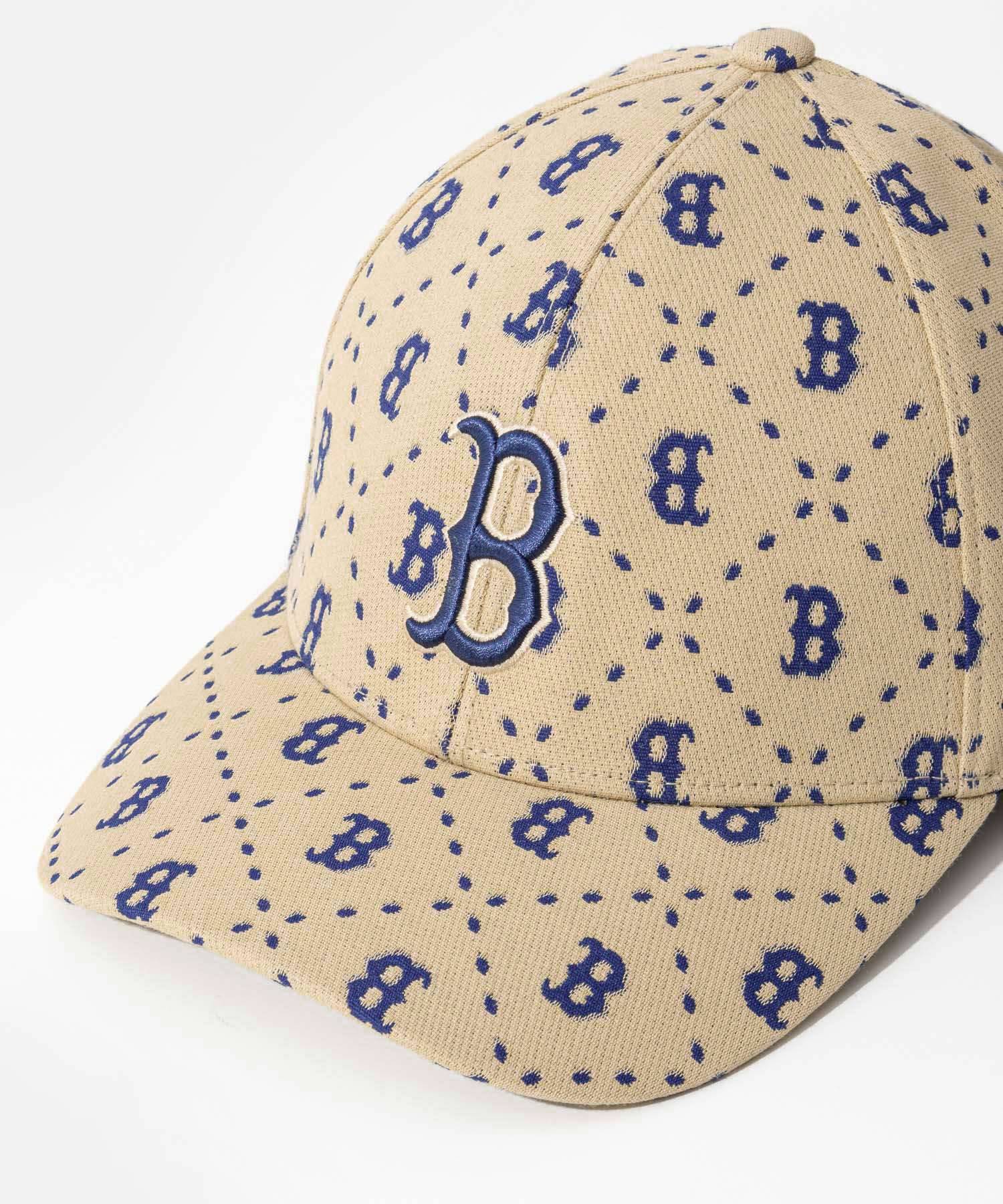 MLB KOREADiamond Monogram Structures Ball Cap BOSTON REDSOX