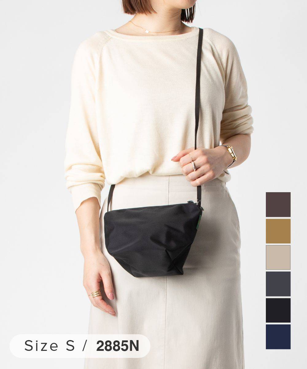 HERVE CHAPELIERShoulder bag square bottom ナイロン舟型ショルダー
