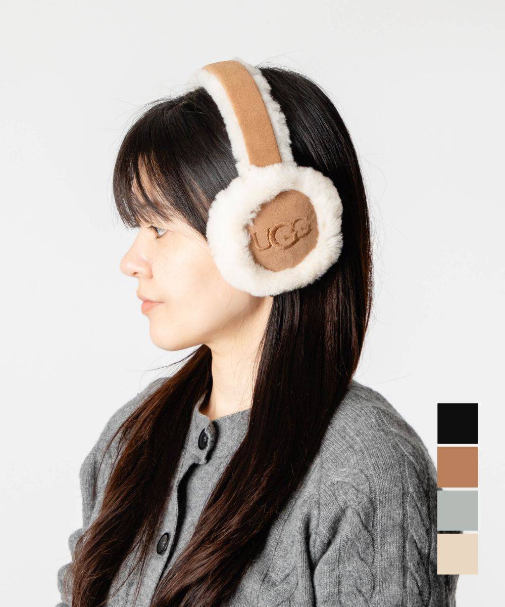 UGGWOMEN'SSHEEPSKIN EMBROIDERY EARMUFF シープスキン エンブロイ